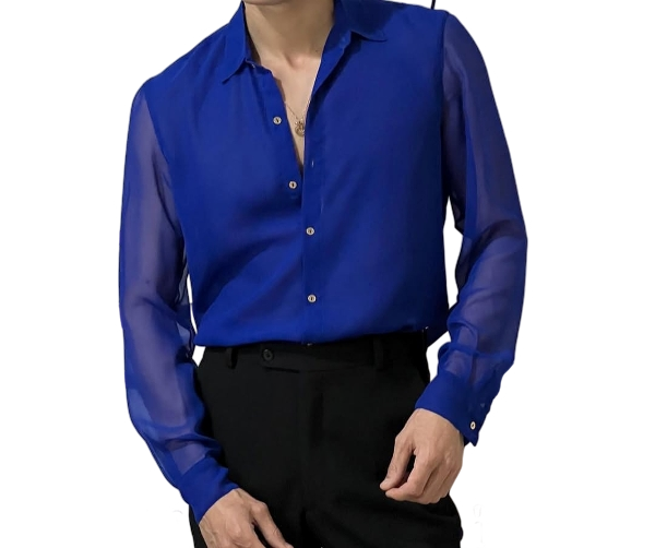 Glamwave Royal Blue Shirt