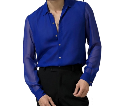 Glamwave Royal Blue Shirt